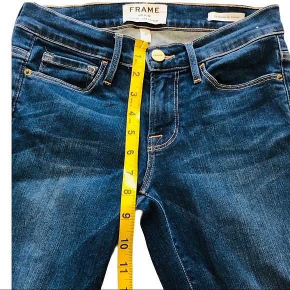 FRAME Medium Rise Medium Wash Denim Blue Jeans 25 Classic - Picture 12 of 15